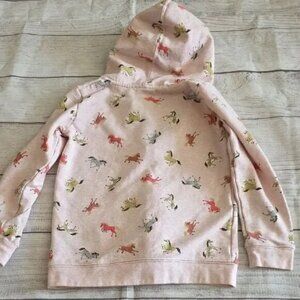 John Deere Pink Horse Print Sweatshirt Hoodie